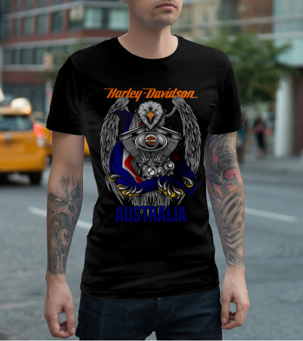 Harley Davidson Australia Eagle Engine T-Shirt