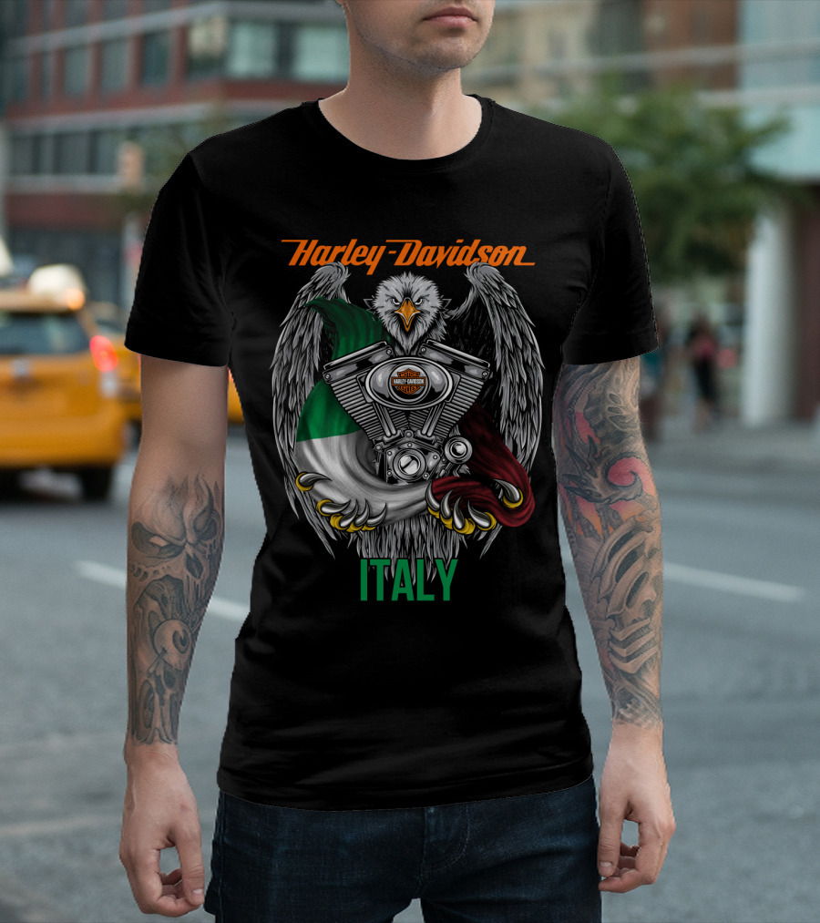 Harley Davidson Italy Eagle Engine T-Shirt