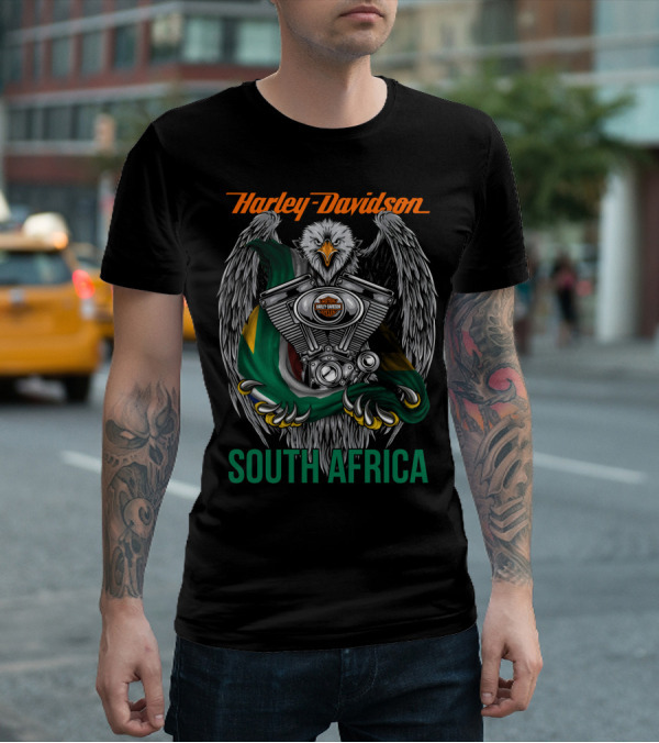 Harley Davidson Eagle V-Twin Engine South Africa T-Shirt