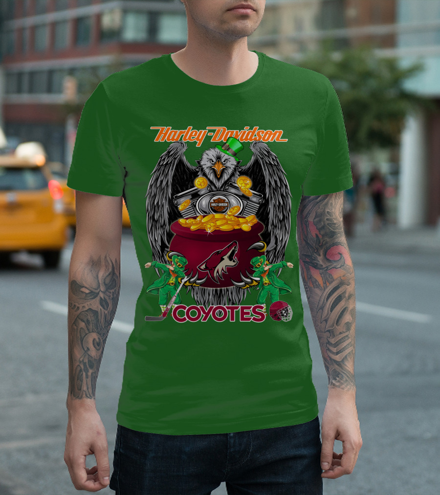 Harley Davidson Coyotes Nhl Arizona St. Patrick's Day T-Shirt