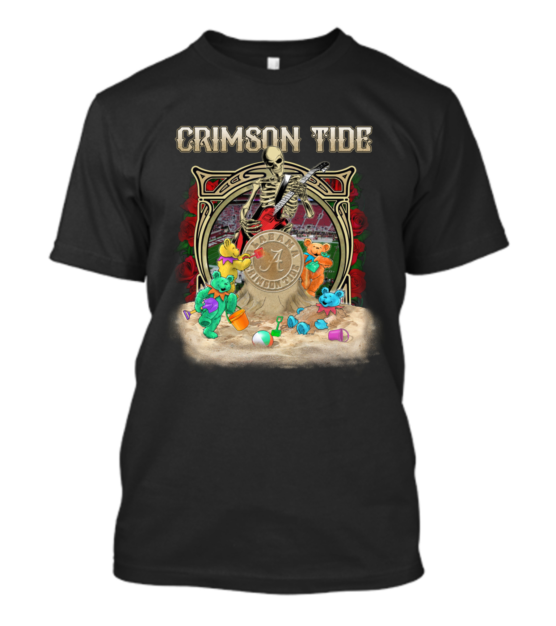 Crimson Tide Alabama Ncaa 1 Grateful Dead Bears T-Shirt