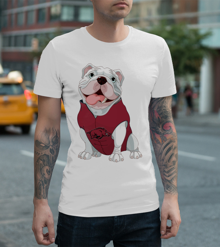 Arkansas Razorbacks Bulldog in Hog T-Shirt