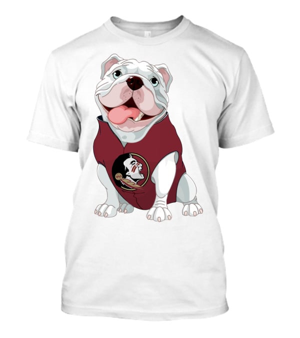 Florida State Seminoles Bulldog Mascot Wearing Team T-Shirt