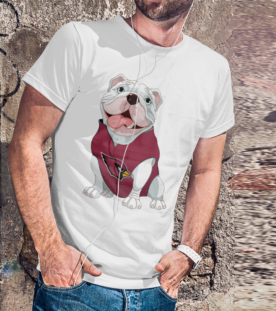Arizona Cardinals Bulldog In Team Jersey T-Shirt