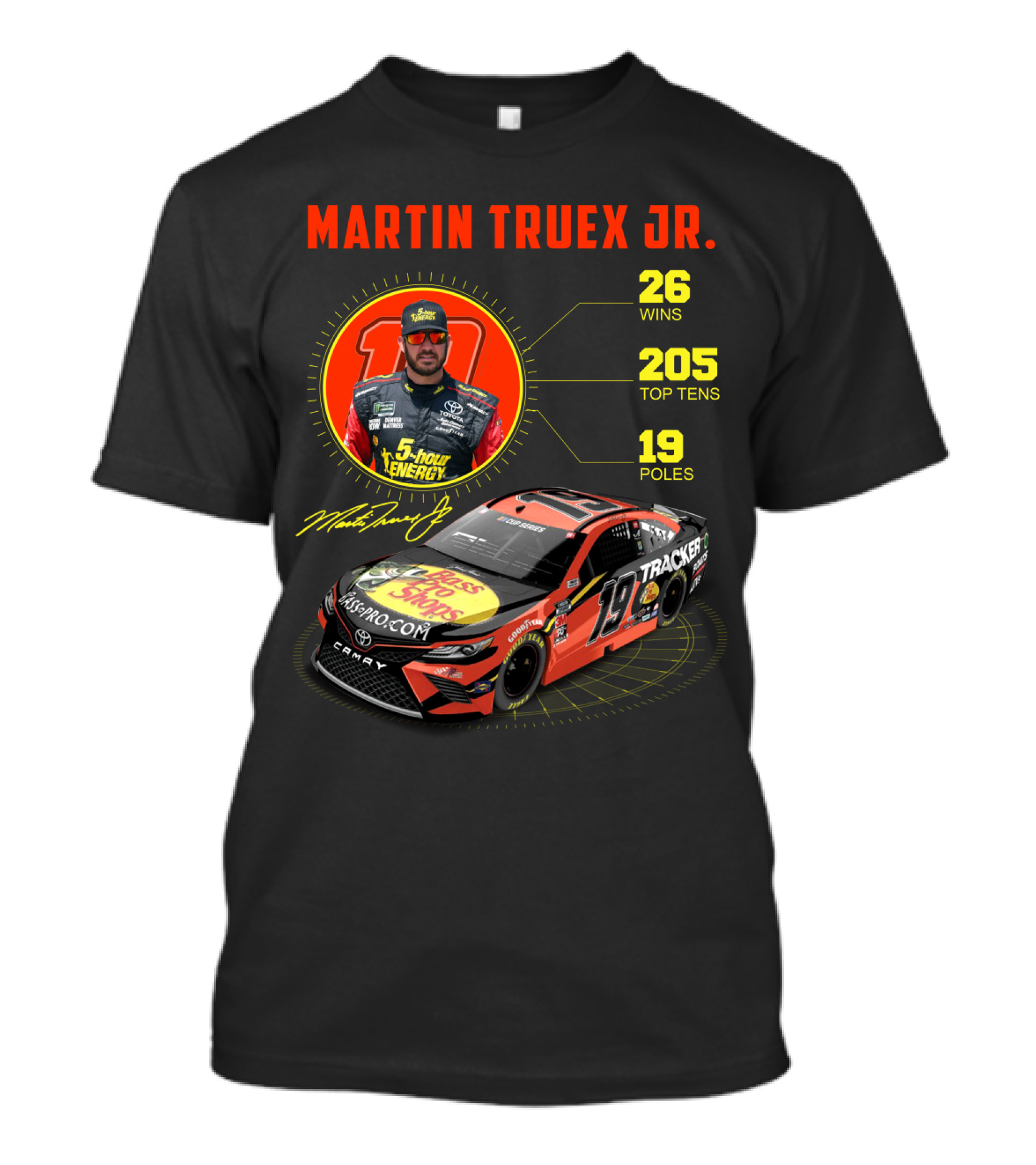 Martin Truex Jr. 26 Wins 205 Top Tens 19 Poles Nascar Racing T-Shirt