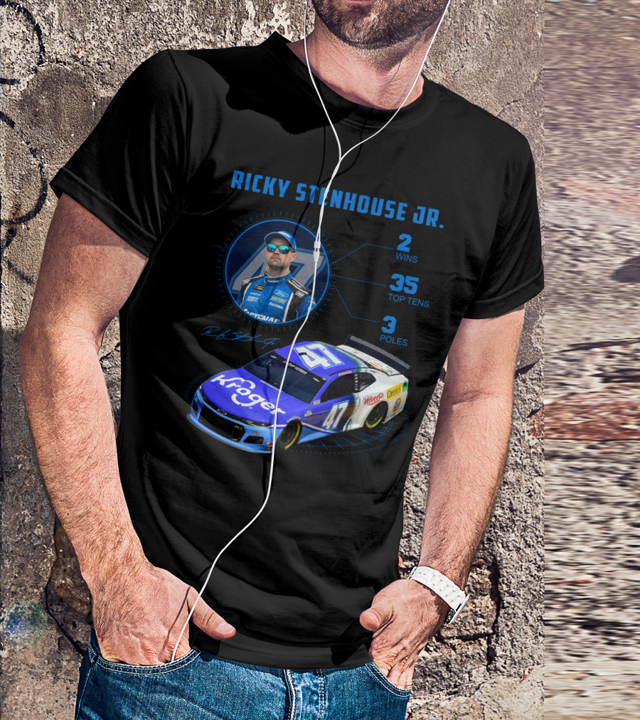 Ricky Stenhouse Jr. 47 Kroger 2 Wins 35 Top Tens 3 Poles Nascar T-Shirt