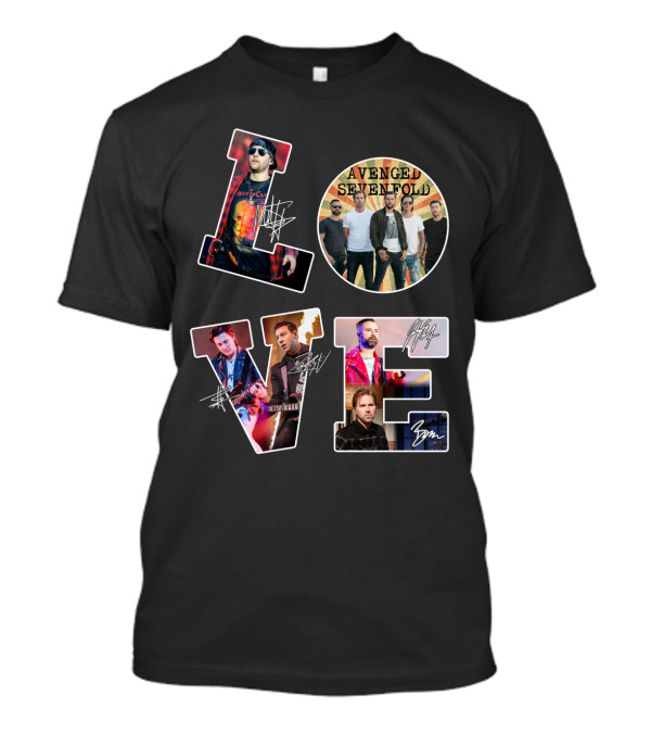 Love Avenged Sevenfold Autographed Band Members Photos T-Shirt