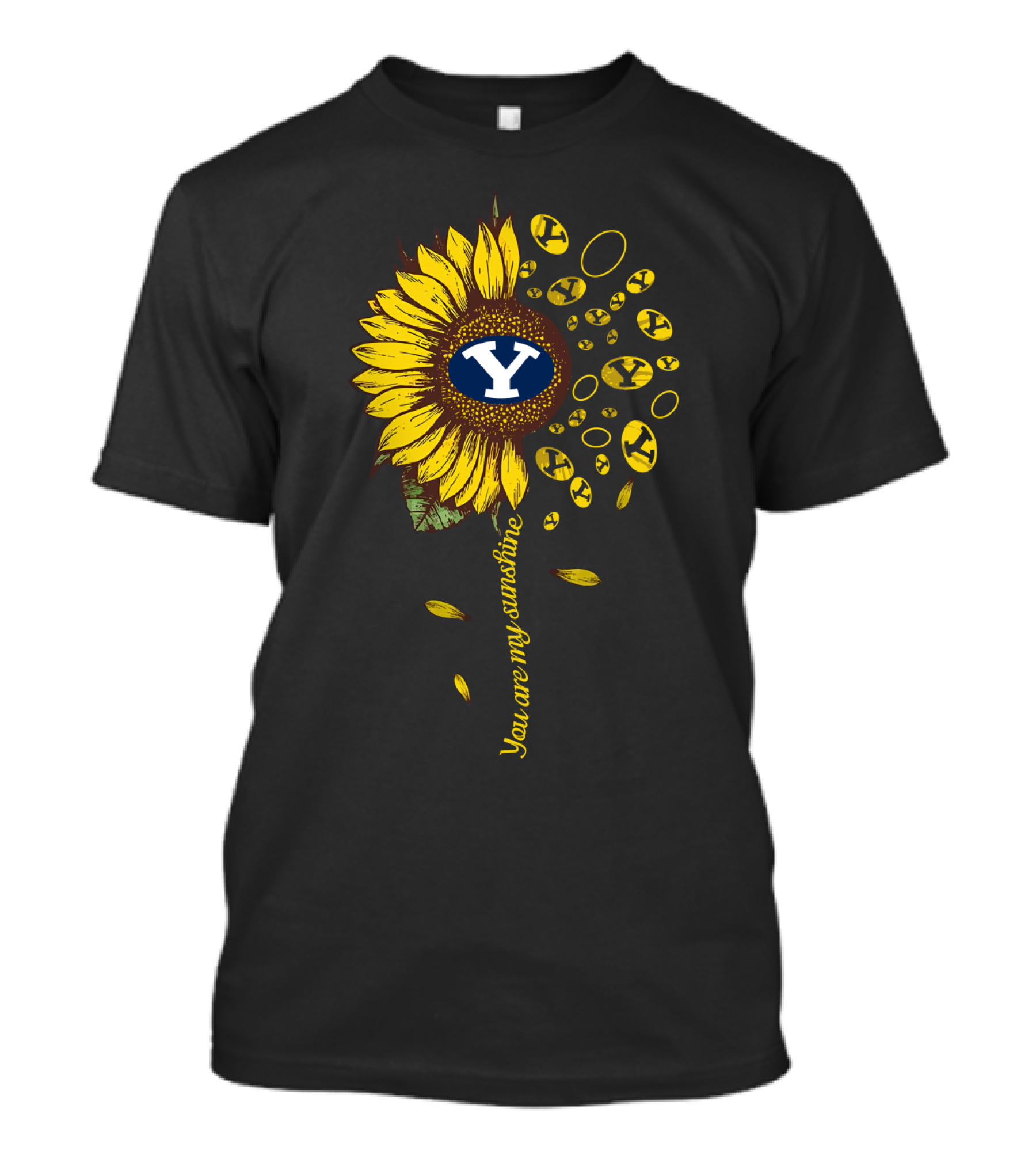 You Are My Sunshine 83 Ncaa Byu Y Logo Sunflower T-Shirt
