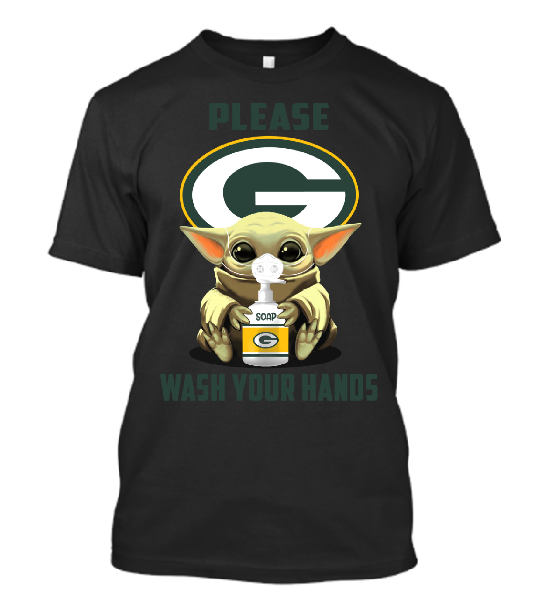 Green Bay Packers Soap Please Wash Your Hands T-Shirt