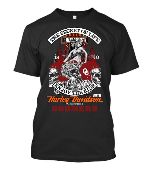 Harley Davidson Motorcycles Support Sooners Enjoy The Ride T-Shirt