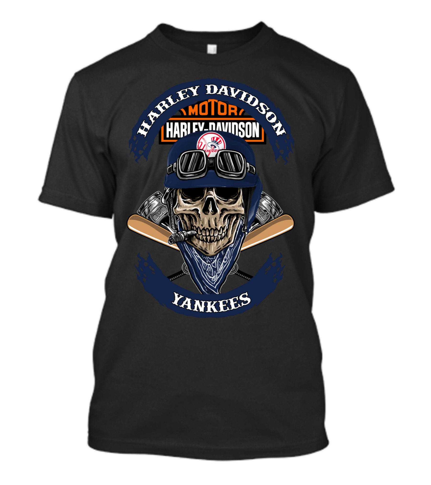 Harley Davidson Motor Yankees T-Shirt