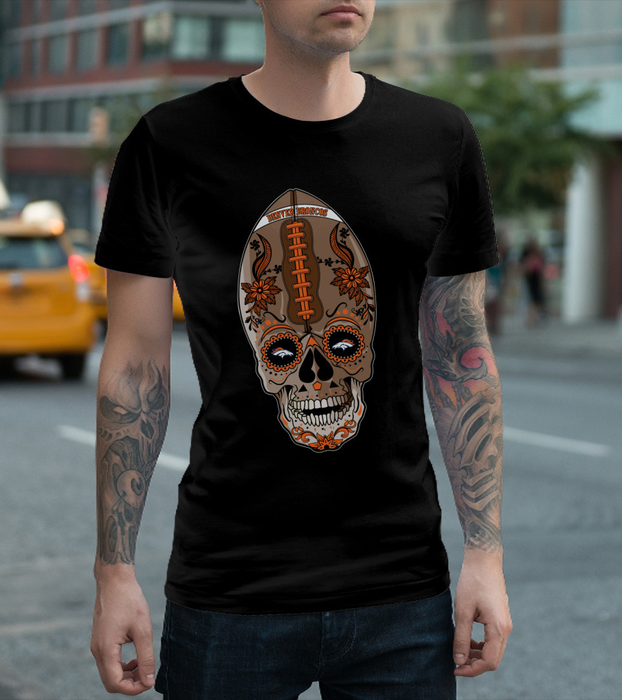 Denver Broncos Sugar Skull 97 01 Db T-Shirt