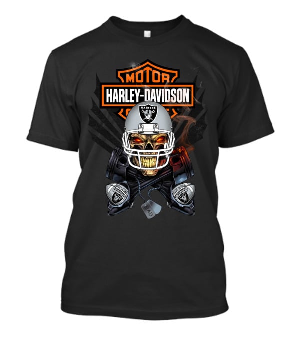 Harley Davidson Motor Raiders 106 Nfl Or T-Shirt