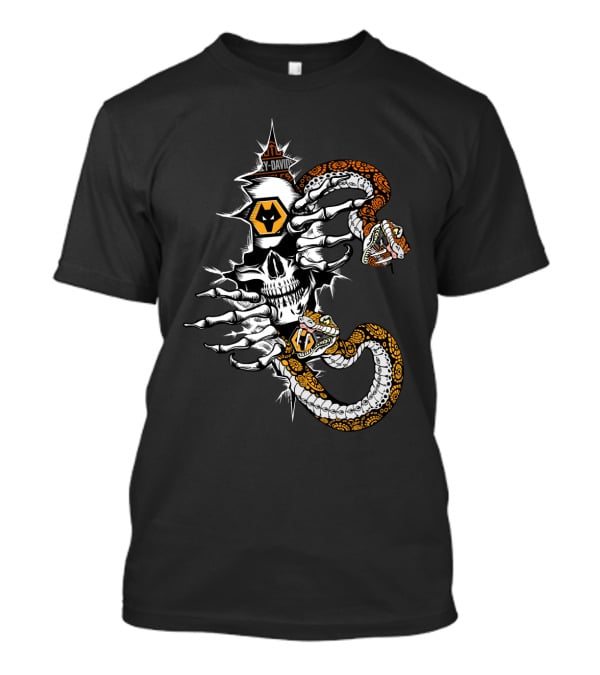 Skull Snake Wolverhampton Wanderers Badge T-Shirt