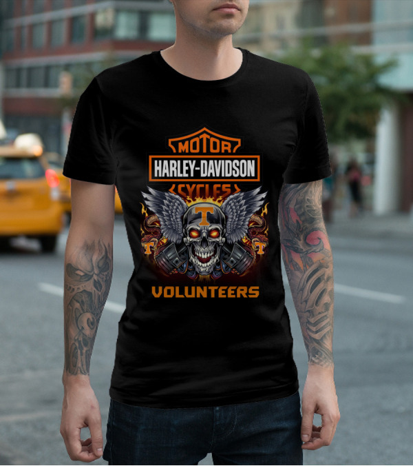 Harley Davidson Motor Cycles Tennessee Volunteers T-Shirt