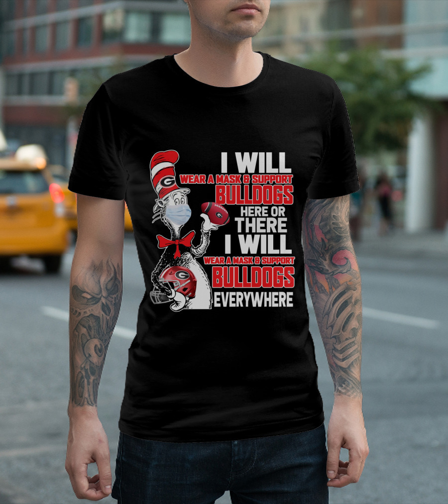 I Will Wear A Mask And Support Bulldogs Everywhere T-Shirt