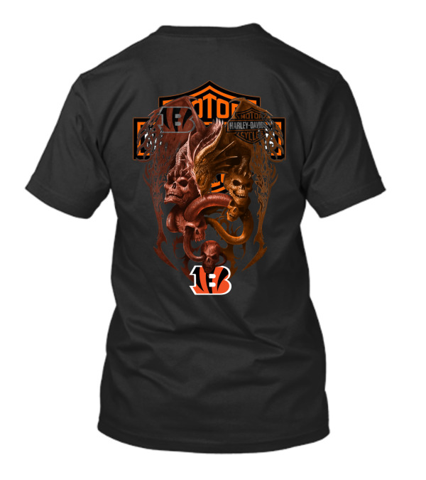 Motor Harley Davidson Cycles 108 Nfl Cb2 Cincinnati Bengals T-Shirt
