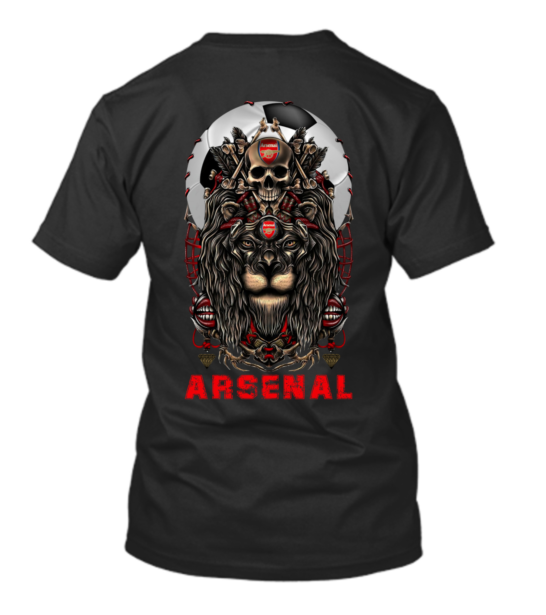 Arsenal Lion Skull With Arsenal T-Shirt