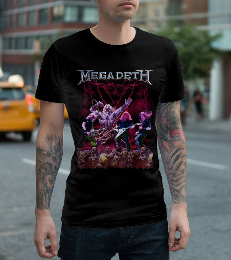 Megadeth Zombie Apocalypse Heavy Metal Concert T-Shirt
