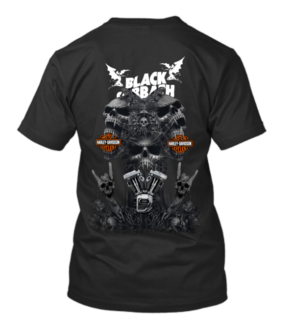 Black Sabbath Harley Davidson Cycles Skull Engine T-Shirt