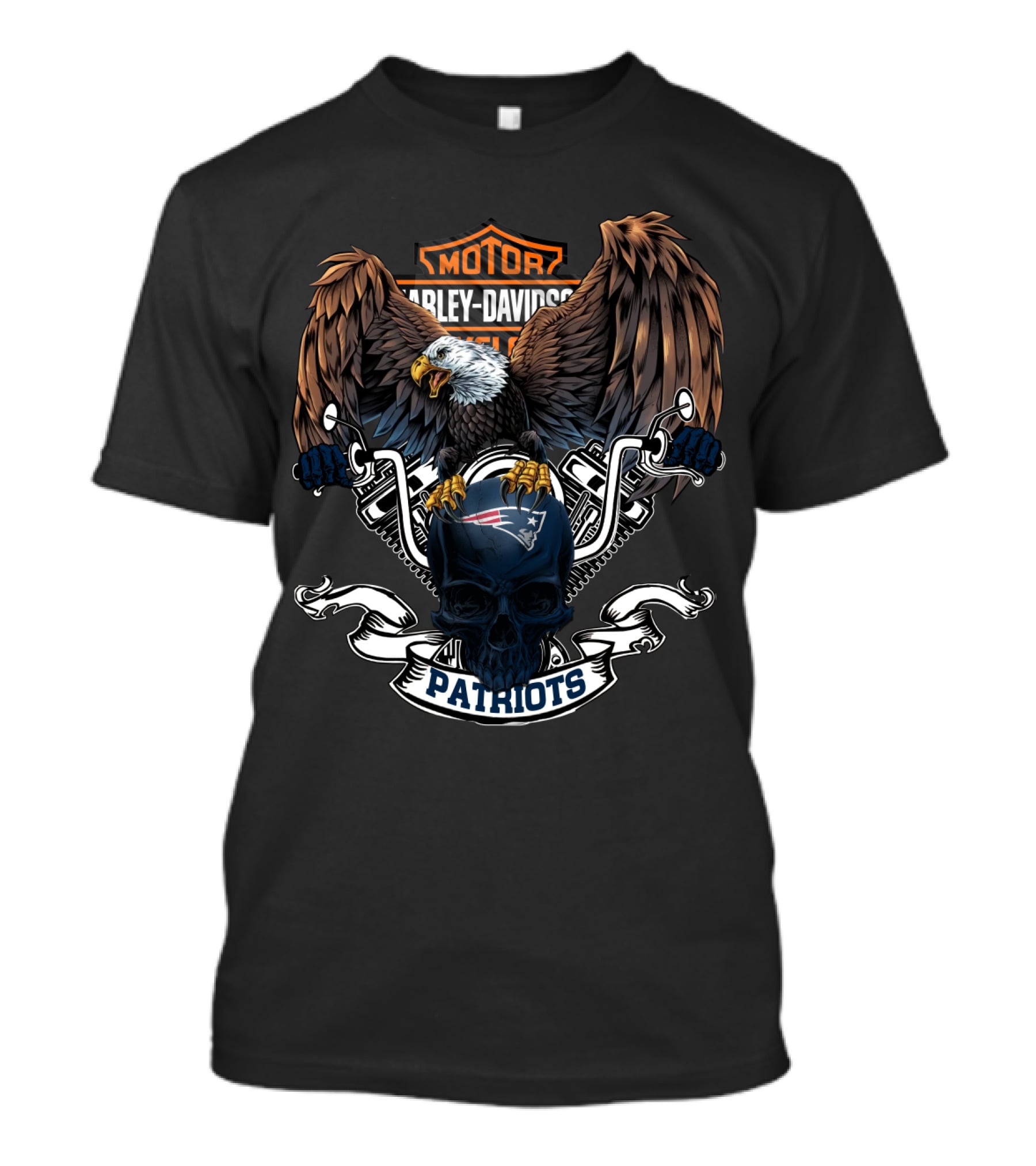 Patriots Eagle Harley Davidson Motor Nfl New England Patriots T-Shirt