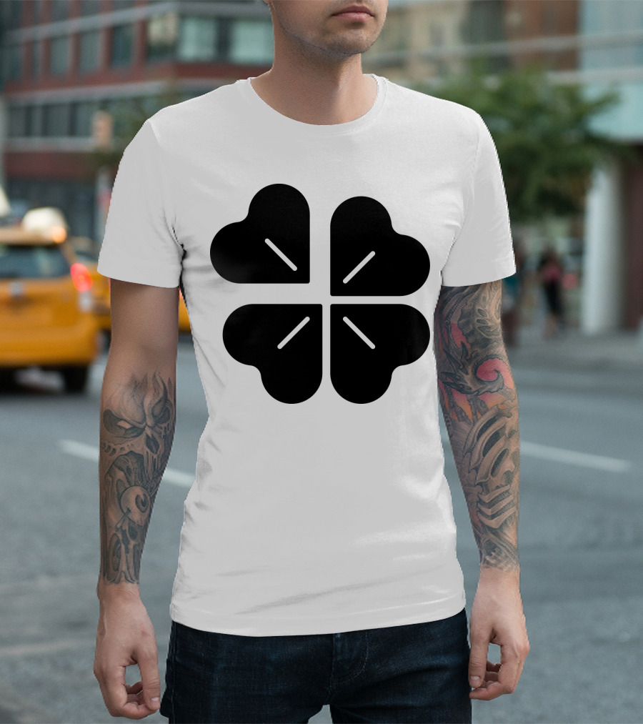 Clover Leaf Symbol Four-Leaf Lucky Charm T-Shirt