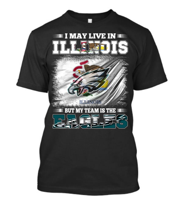 Illinois Residents Supporting Eagles Team With State Pride And Loyalty T-Shirt