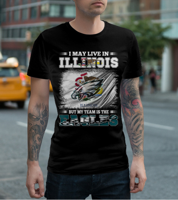 Illinois Residents Supporting Eagles Team With State Pride And Loyalty T-Shirt