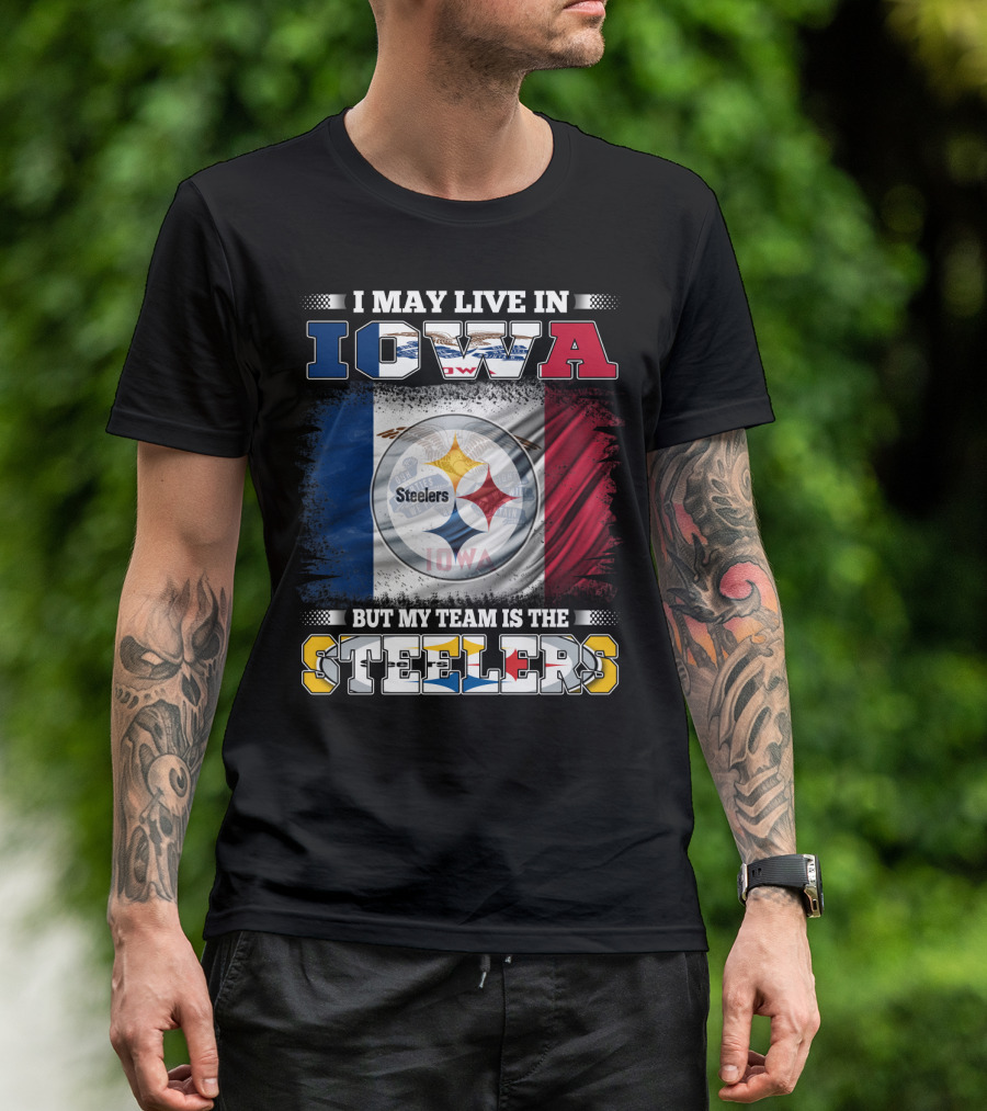 Iowa Resident Proudly Supporting Steelers With Team T-Shirt