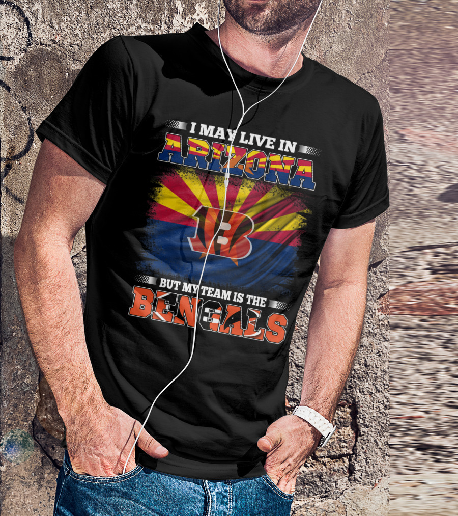 Arizona State Pride With Bengals Team Loyalty Banner T-Shirt
