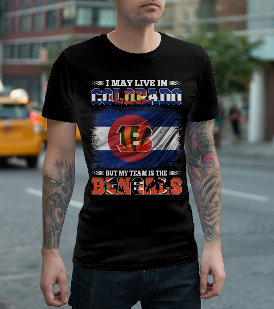 Colorado Pride with Bengals Loyalty Football Fan T-Shirt