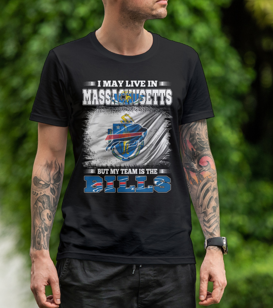 Massachusetts Resident Proudly Supports The Buffalo Bills Team T-Shirt