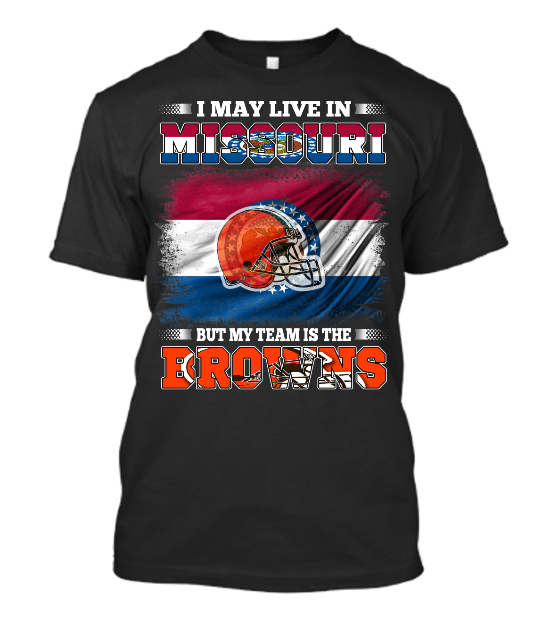 Missouri Fan With Allegiance To The Browns Football Team T-Shirt