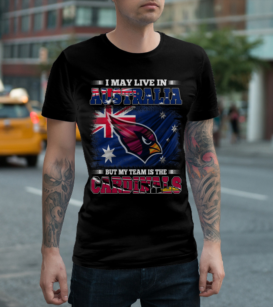 Australia Flag Cardinals Fan Team Loyalty T-Shirt