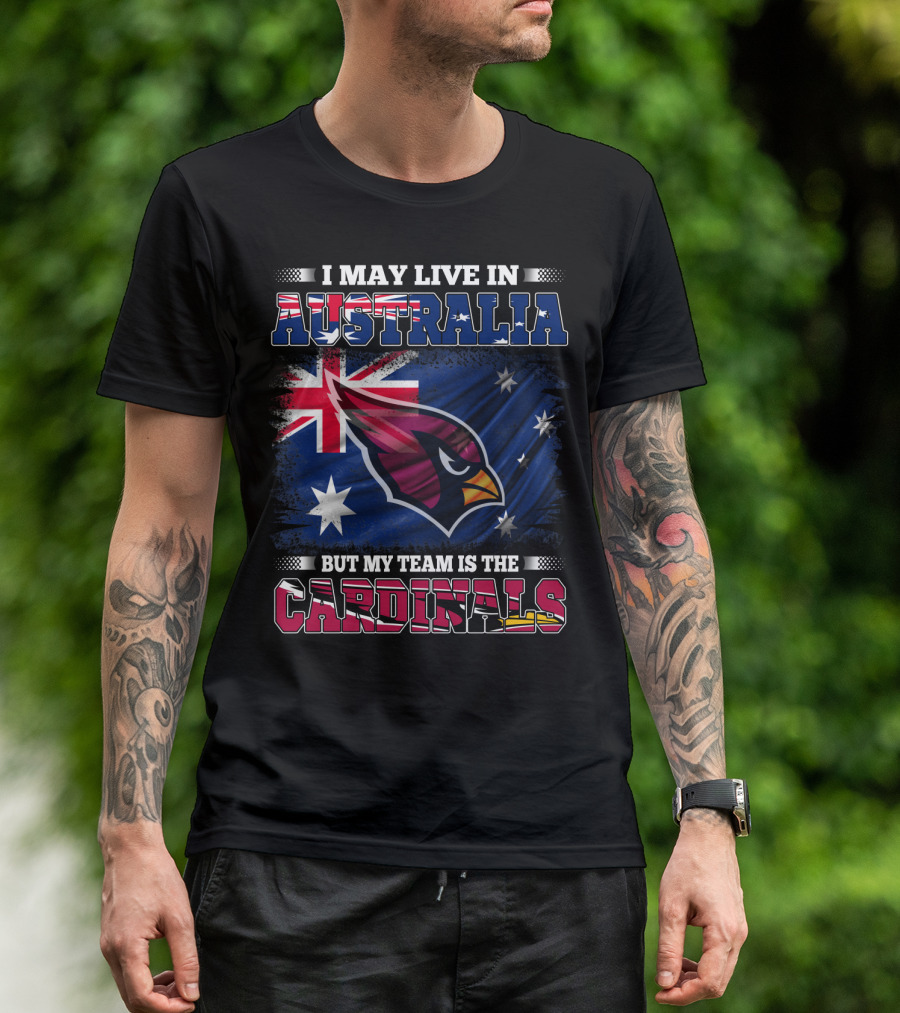 Australia Flag Cardinals Fan Team Loyalty T-Shirt