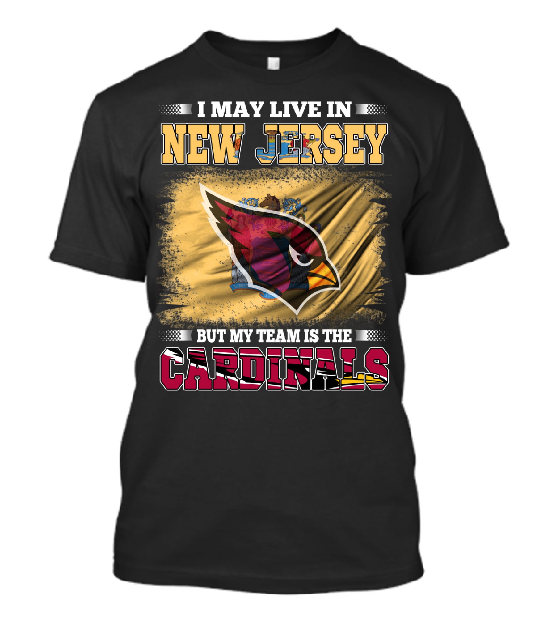 New Jersey Fan Loyalty To Cardinals Team Emblem T-Shirt