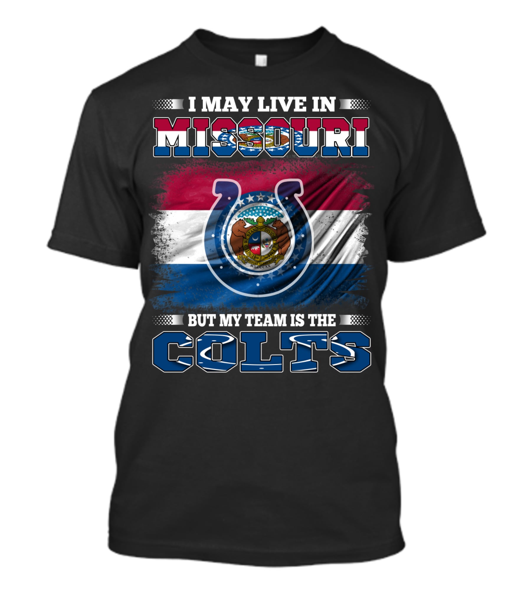 Missouri Roots Colts Loyalty Shows State Flag Pride T-Shirt