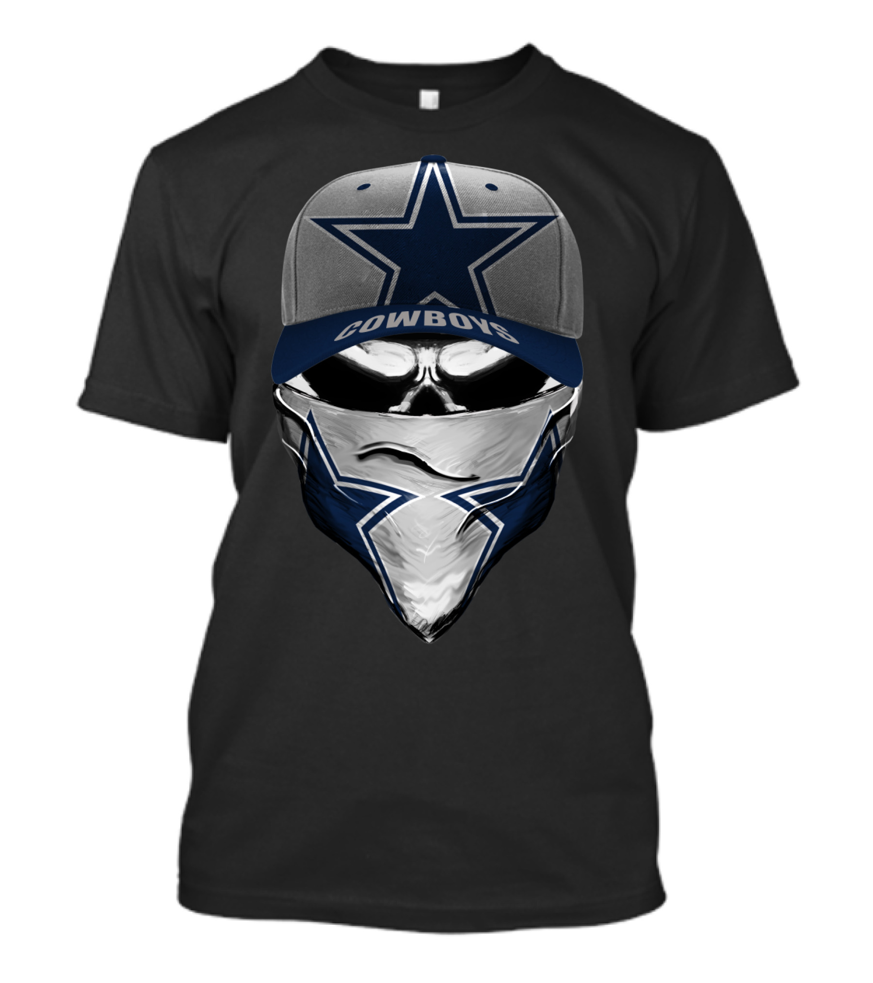 Cowboys Star Masked Cap Design With Dallas Cowboys Star T-Shirt