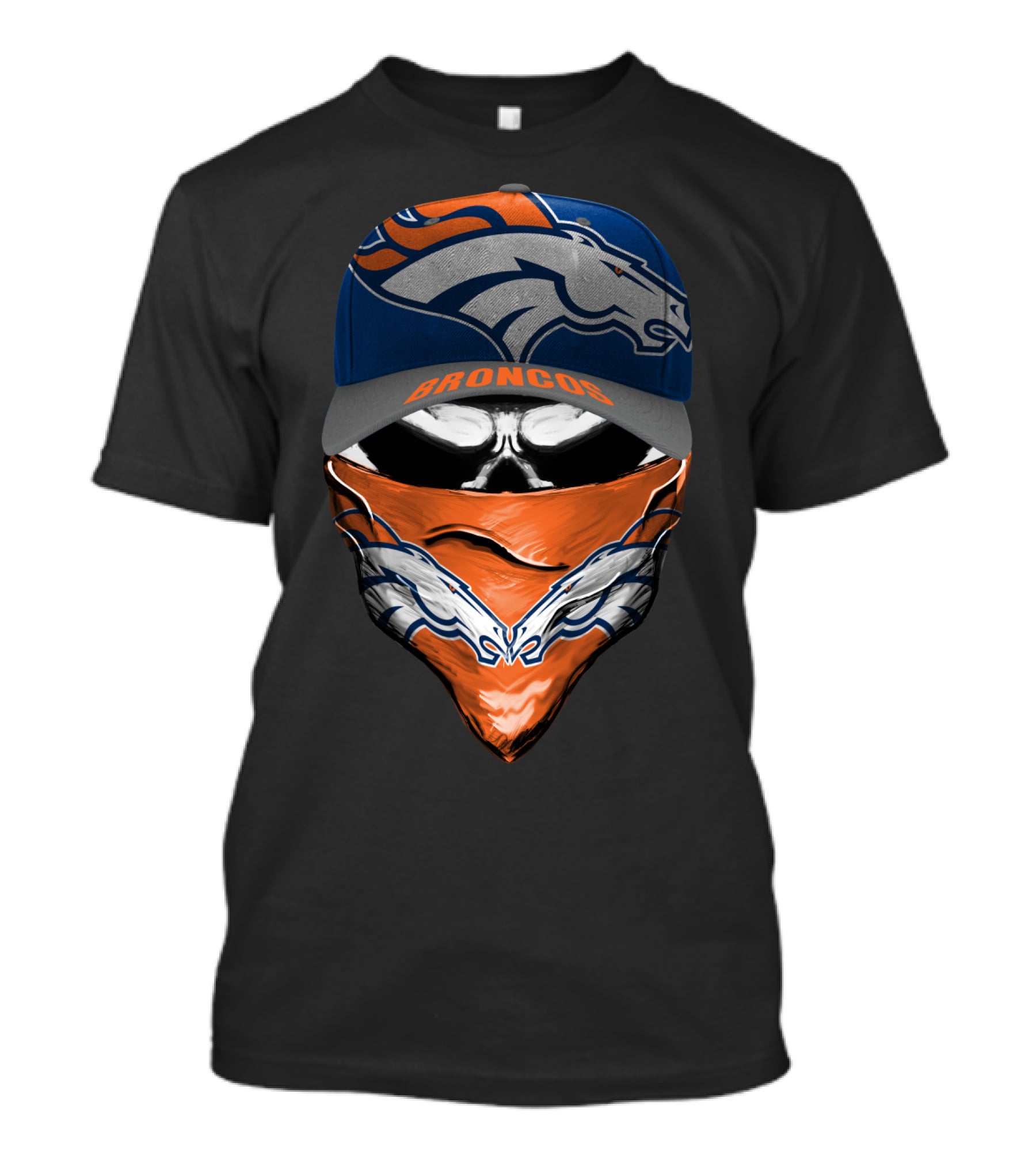Denver Broncos Cap And Bandana With Team T-Shirt