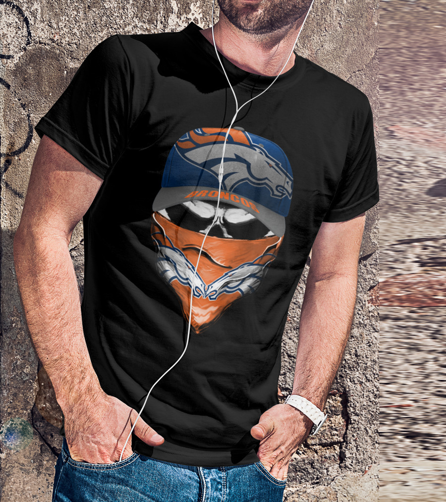 Denver Broncos Cap And Bandana With Team T-Shirt
