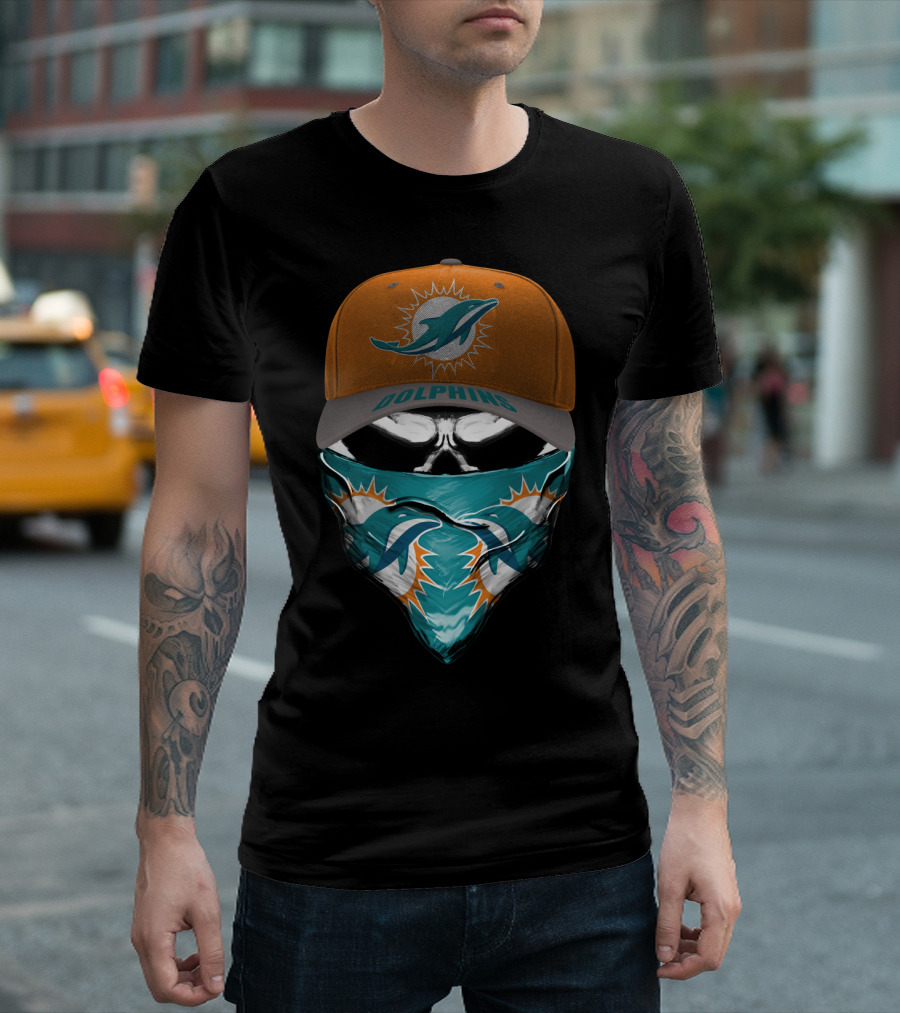 Miami Dolphins Logo Cap And Bandana Set T-Shirt