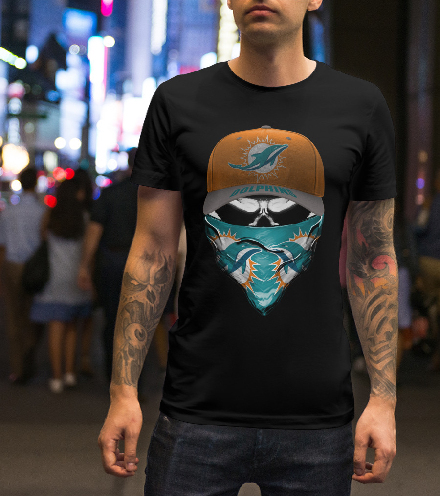 Miami Dolphins Logo Cap And Bandana Set T-Shirt
