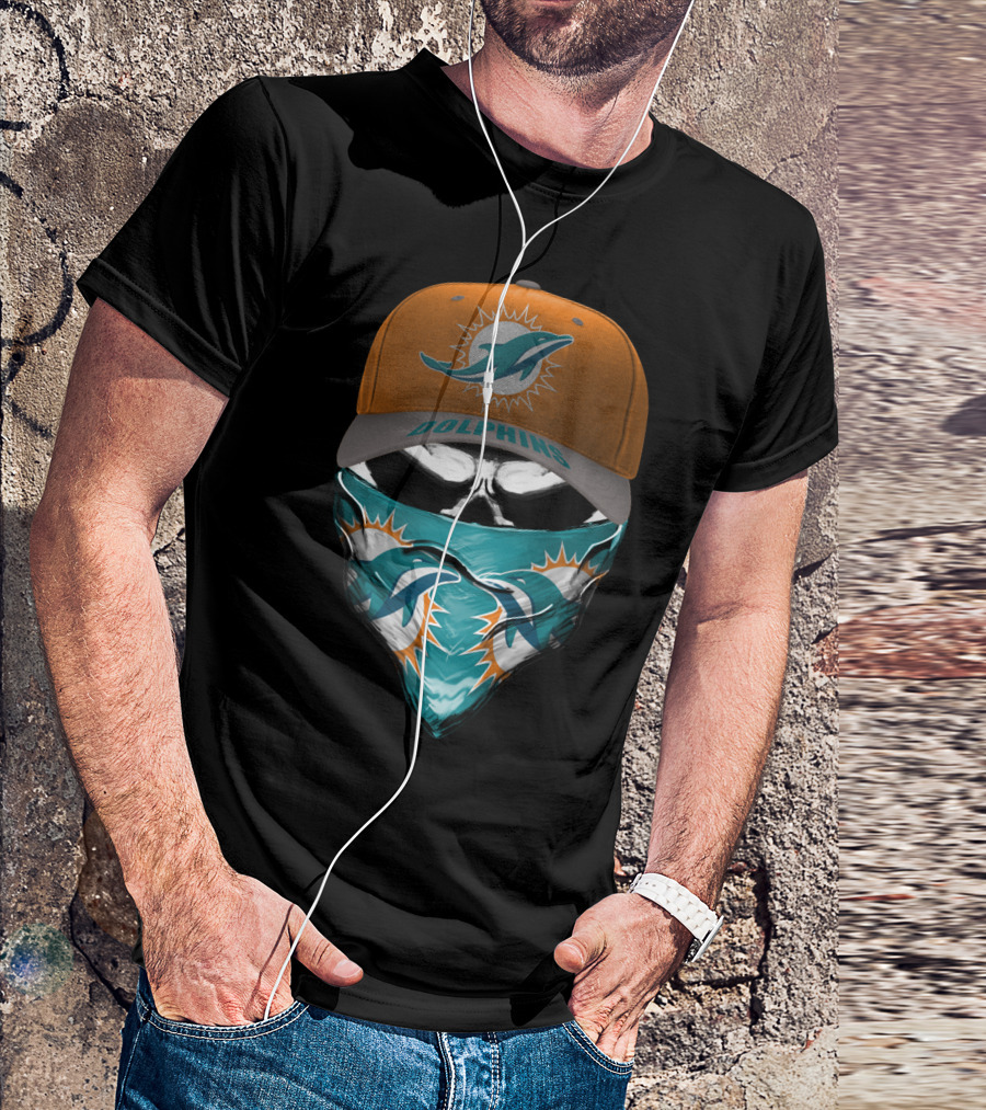 Miami Dolphins Logo Cap And Bandana Set T-Shirt