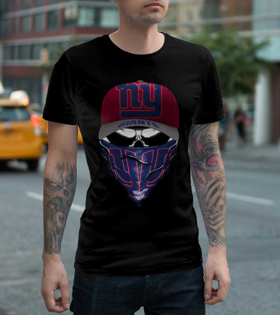 NEWYORK GIANTS NY Logo Cap And Bandana Combo T-Shirt