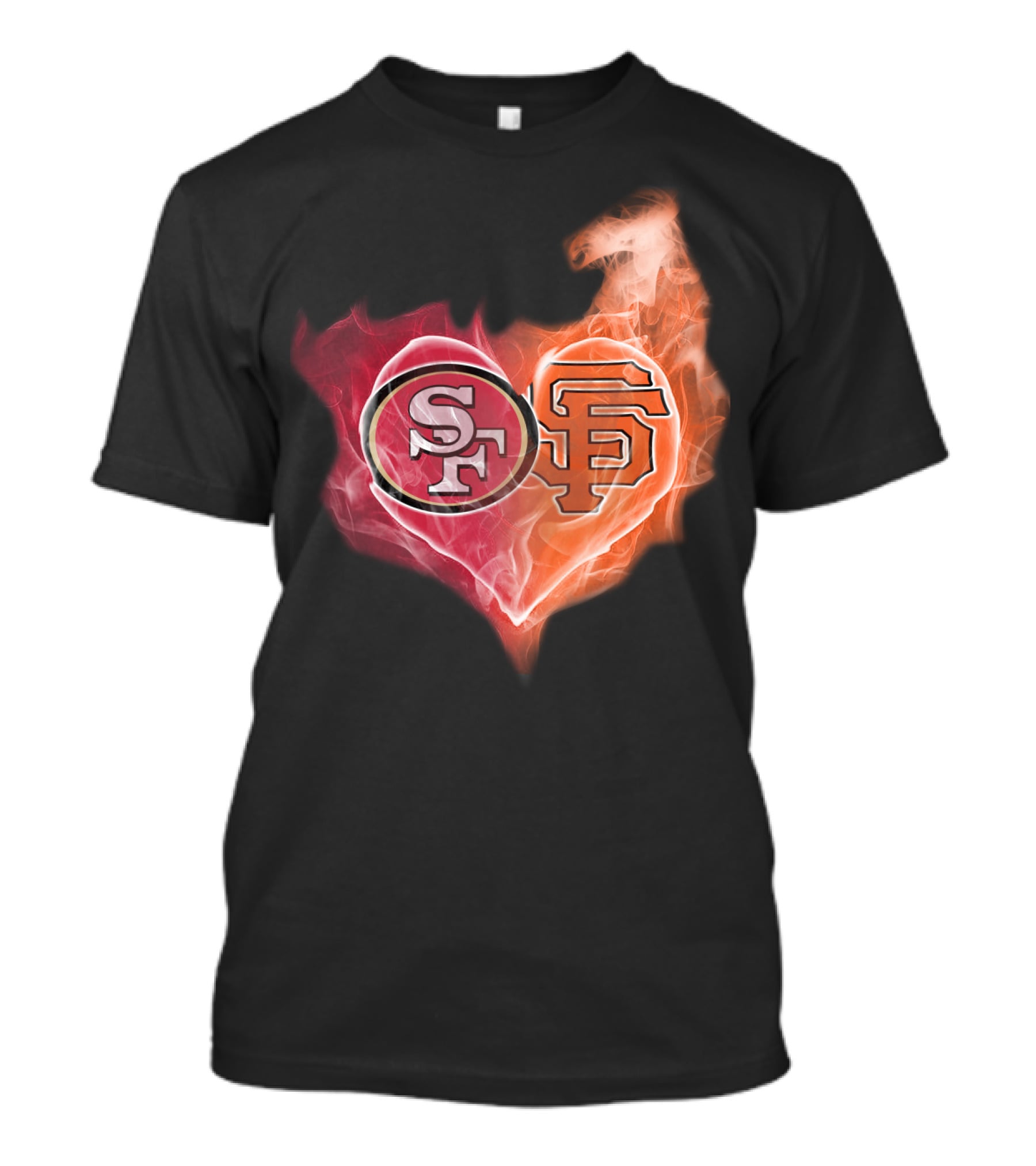 49ers SF Giants Heart T-Shirt