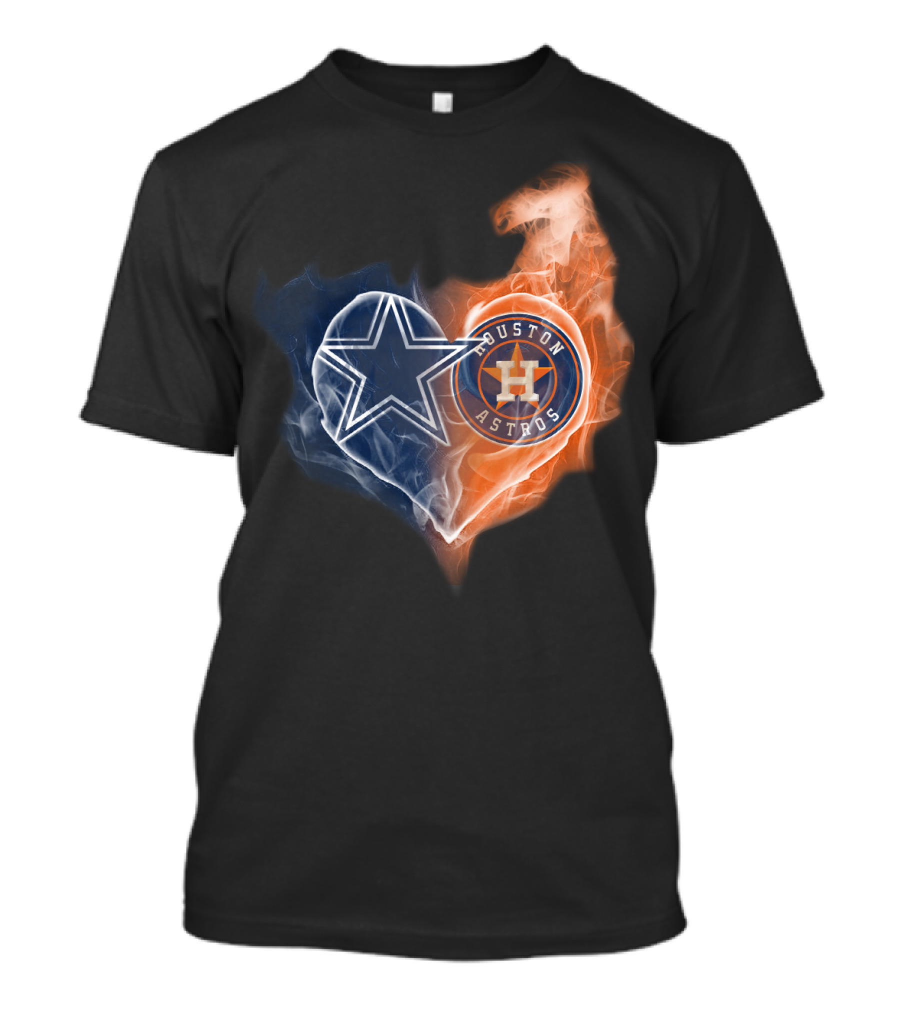 Dallas Cowboys Houston Astros Heartfire Collaboration T-Shirt