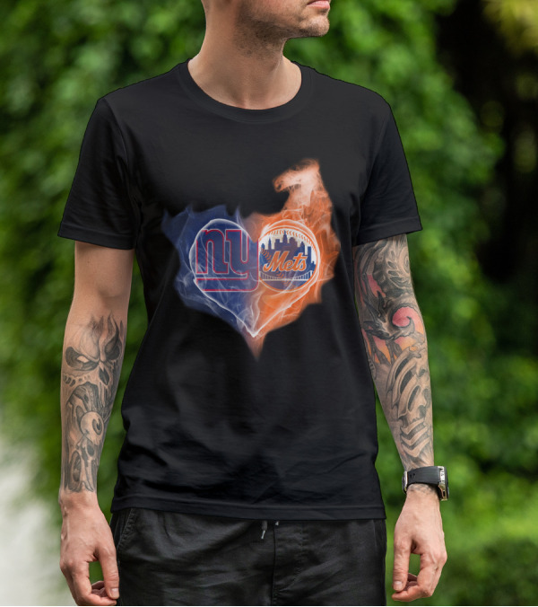 New York Giants Mets Heart T-Shirt