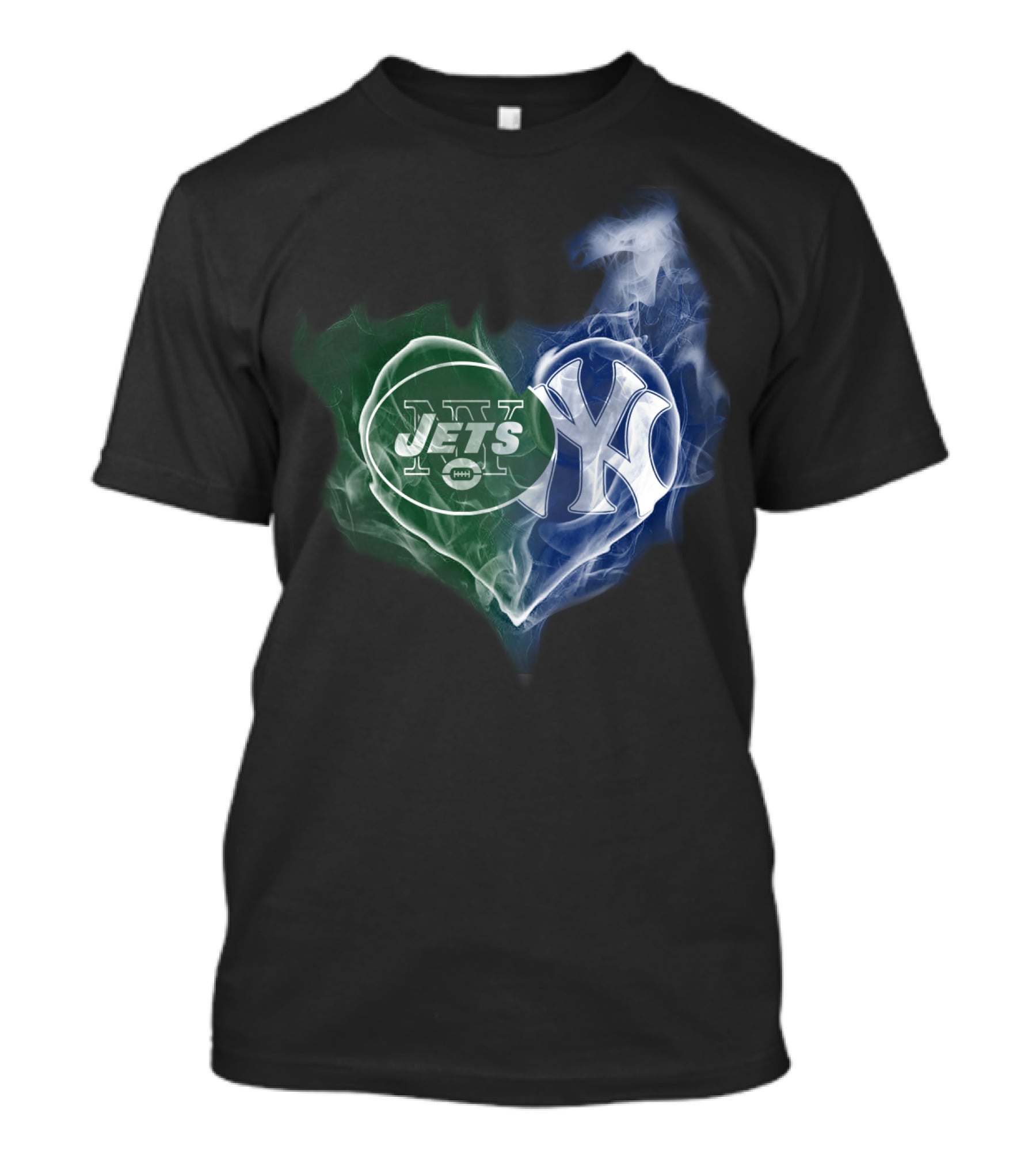 Jets Yankees Heart Smoke T-Shirt