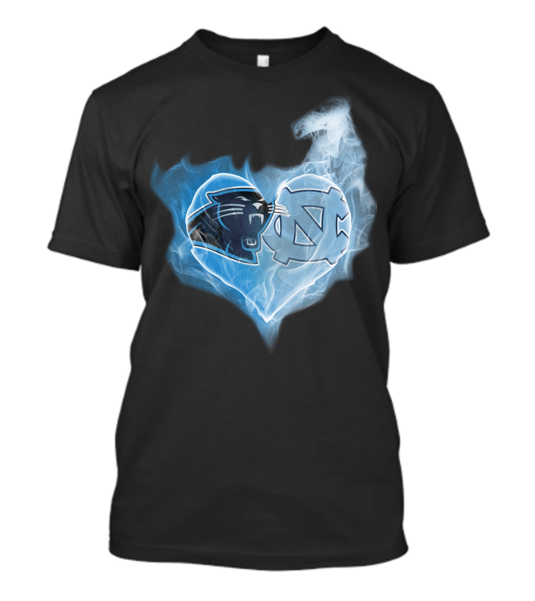Panthers Tar Heels Heart North Carolina T-Shirt