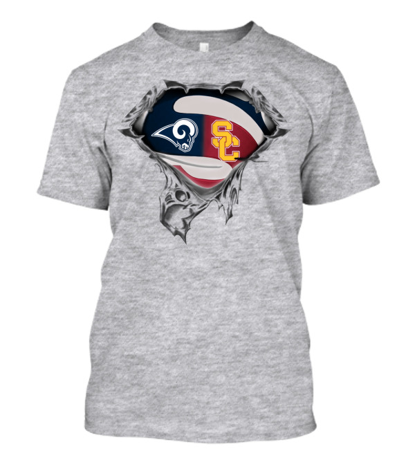 Rams Sc Trojan Logo Rip Effect T-Shirt